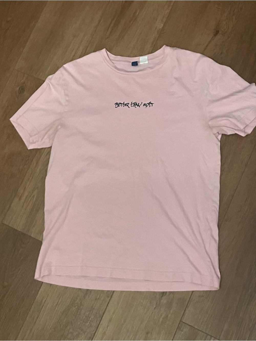 Light Pink Graphic Crewneck Tee - Better Than Most